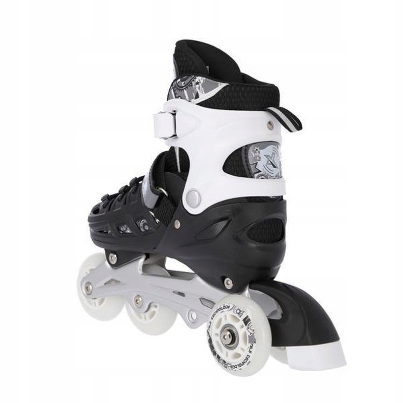 Inline brusle A-l, Nils Extreme 4 v 1, NH10905, velikost (M) 35-38, barva černobílá