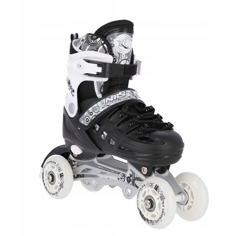 Inline brusle A-l, Nils Extreme 4 v 1, NH10905, velikost (M) 35-38, barva černobílá