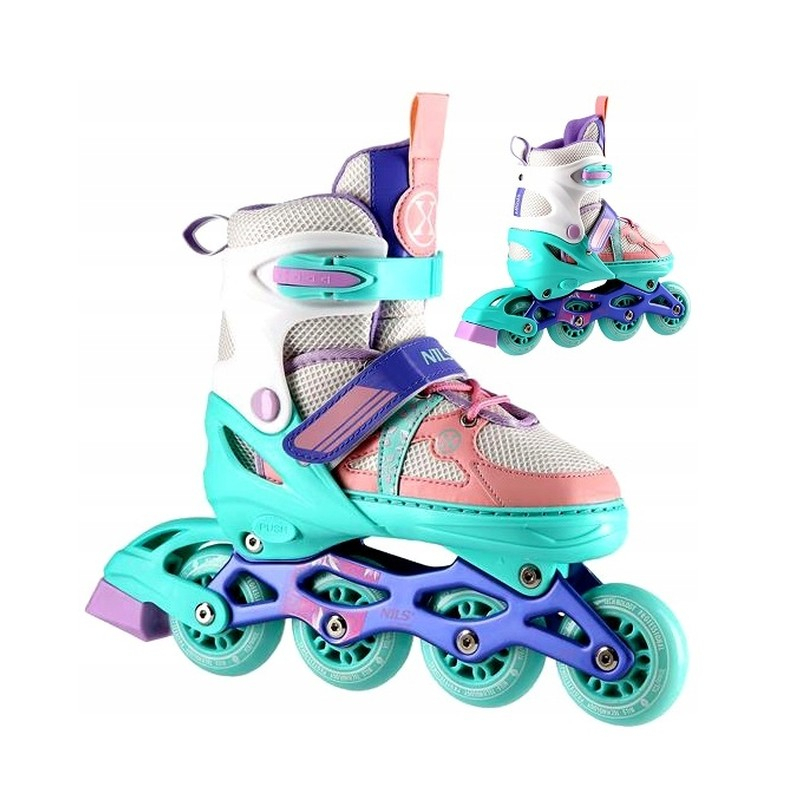 Inline brusle Nils Extreme, NJ1828A, barva bílo-růžová