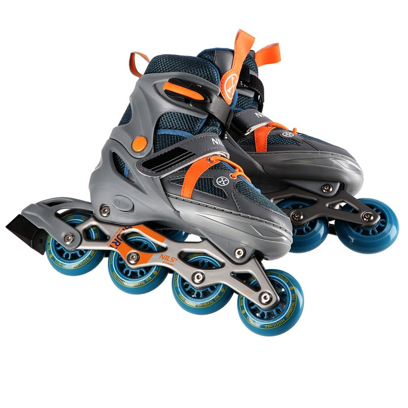 Inline brusle Nils Extreme, NJ1828A, šedo-oranžová barva