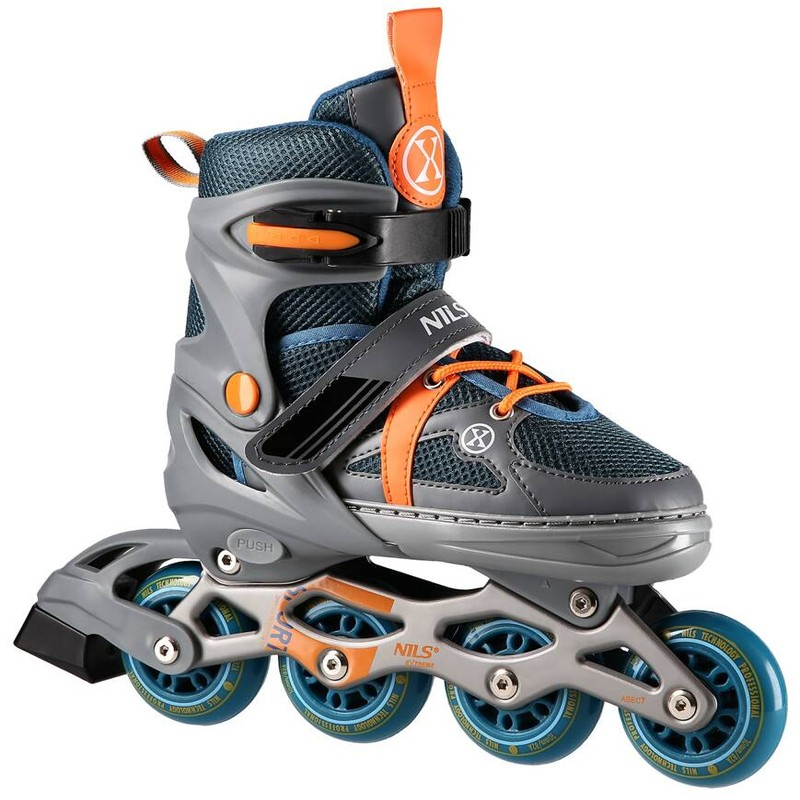 Inline brusle Nils Extreme, NJ1828A, šedo-oranžová barva