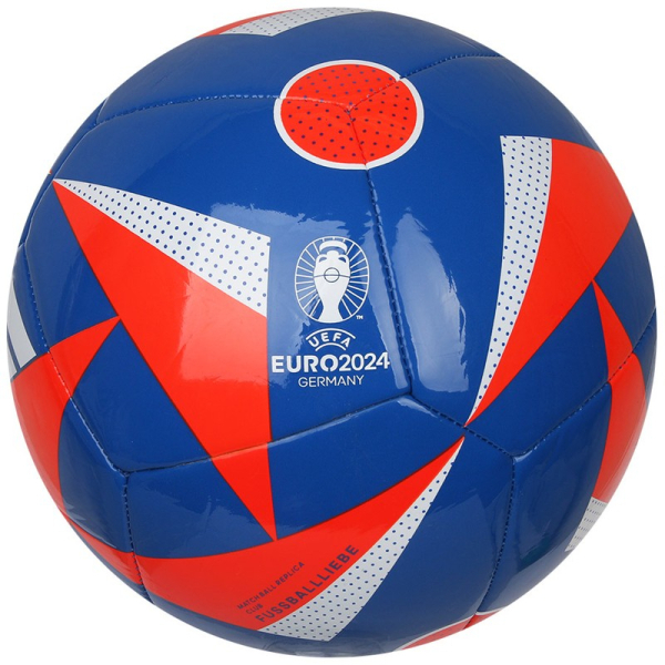 Fotbalový míč Adidas Euro24, velikost 5, barva modro-červeno-bílá