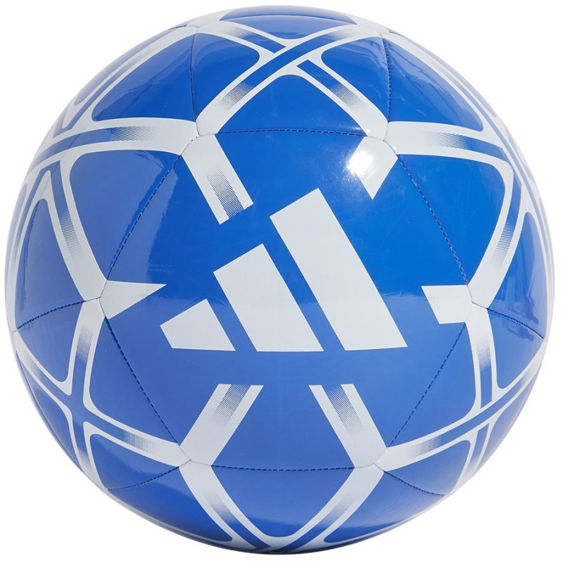 Fotbalový míč Adidas Starlancer Club, velikost 5, barva bílá a modrá