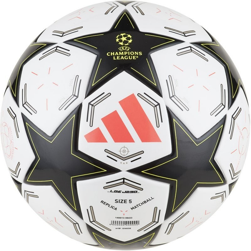 Fotbalový míč Adidas UCL League, velikost 4, černobílý