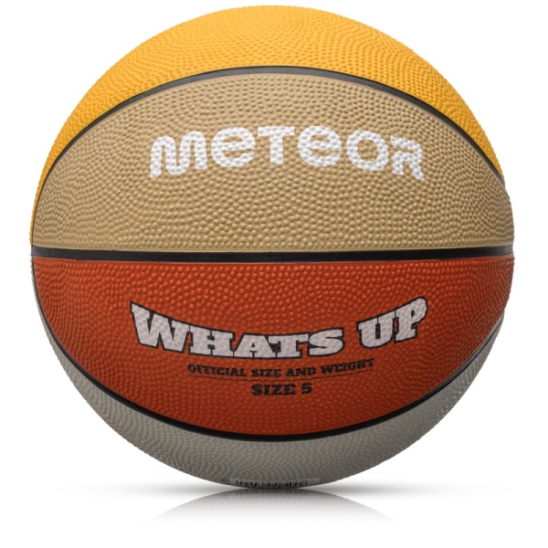Basketbalový míč Meteor Whats Up, oranžová a béžová barva Basketbalový míč Meteor Whats Up, oranžová a béžová barva