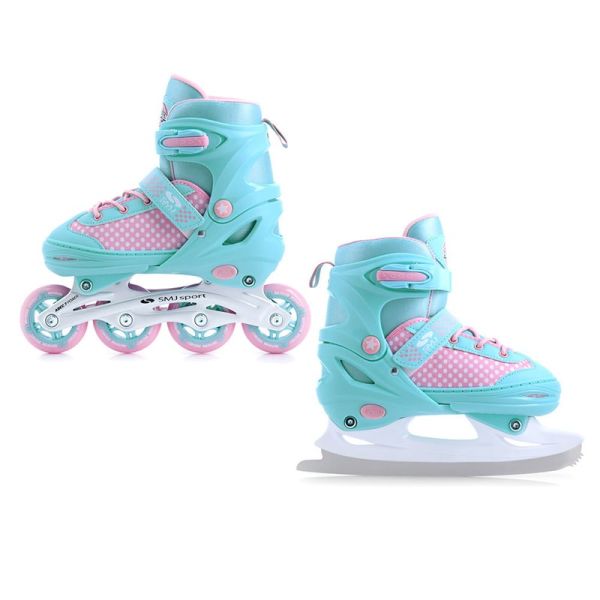 SMJ inline brusle, Lily UT103, barva tyrkysově růžová
