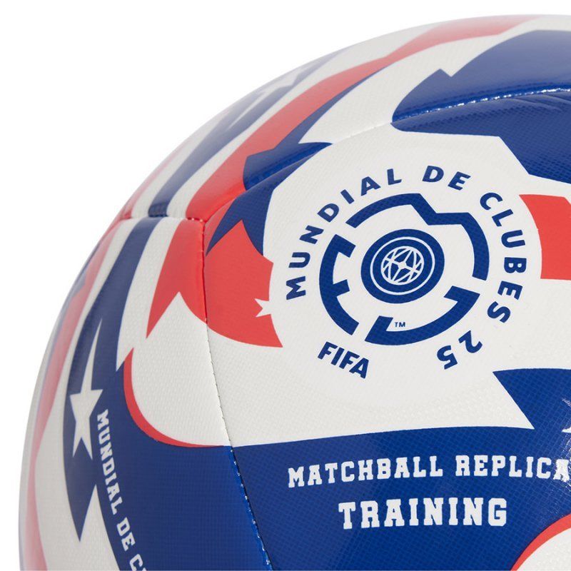 Fotbalový míč Adidas FCWC Training, modrý, bílý a červený