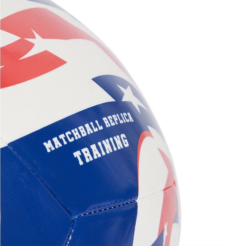 Fotbalový míč Adidas FCWC Training, modrý, bílý a červený