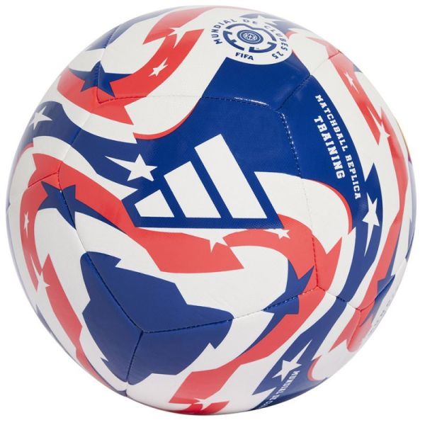Fotbalový míč Adidas FCWC Training, modrý, bílý a červený