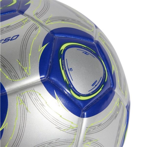 Fotbalový míč Adidas Messi F50, velikost mini, šedomodrá barva, řecká barva