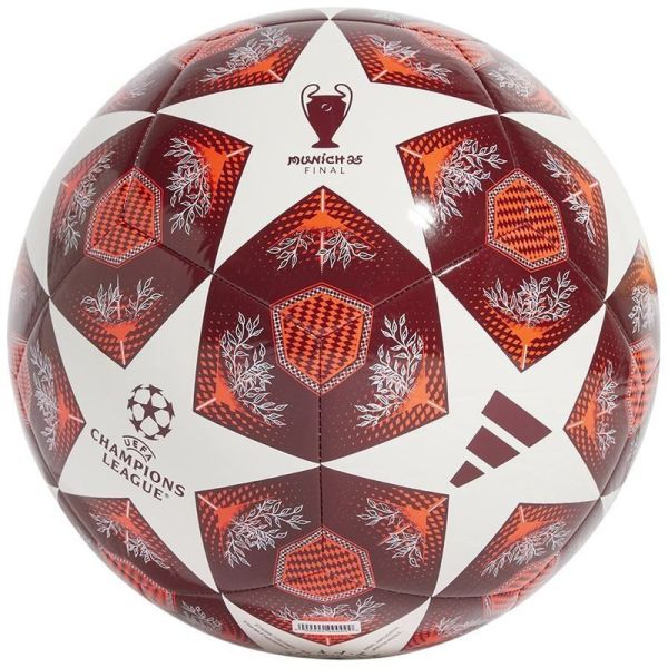 Adidas UCL Klubový fotbalový míč, červený a bílý
