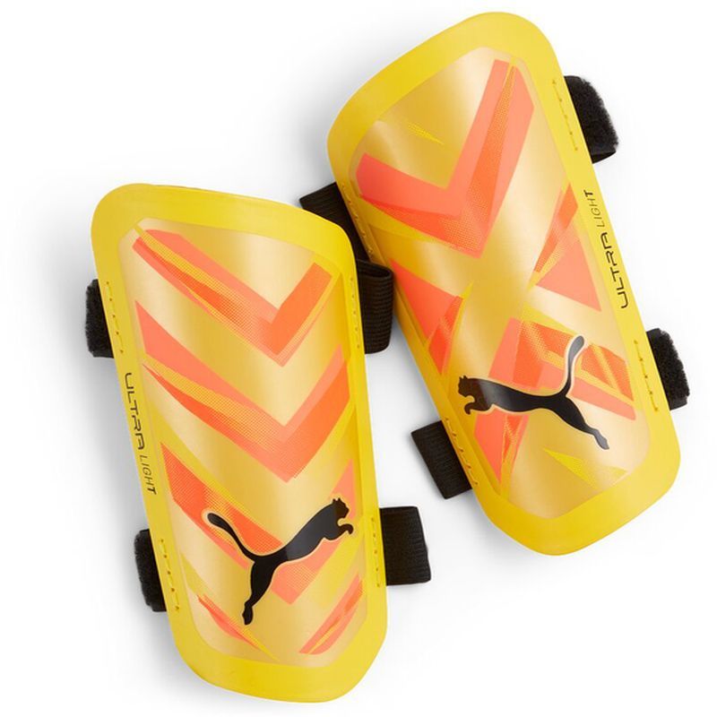 Fotbalový chránič Puma Ultra Light Strap, barva oranžová a růžová