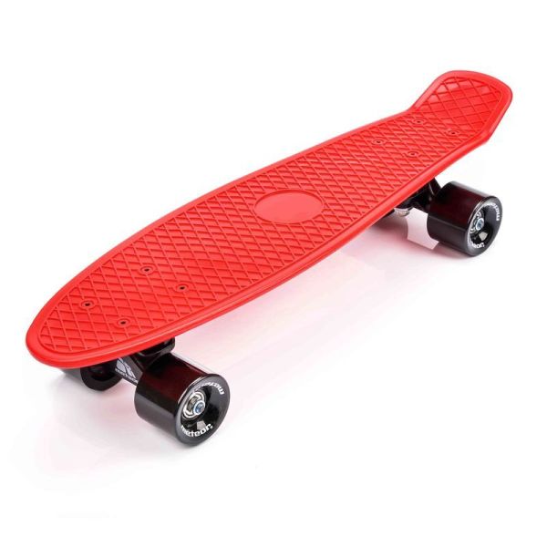 Plastový skateboard Meteor červený/černý Plastový skateboard Meteor červený/černý